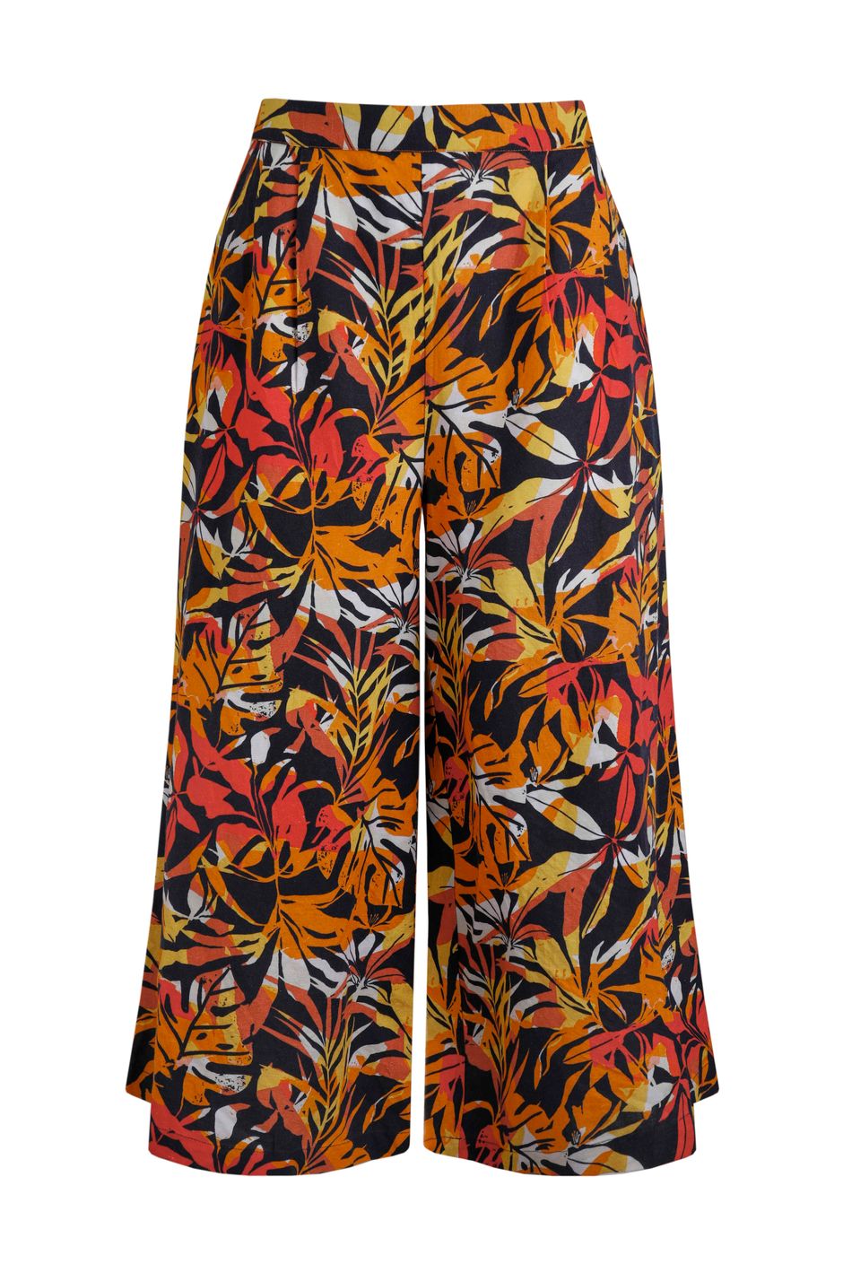 Mossa Printed Linen Rich Culottes Caramel