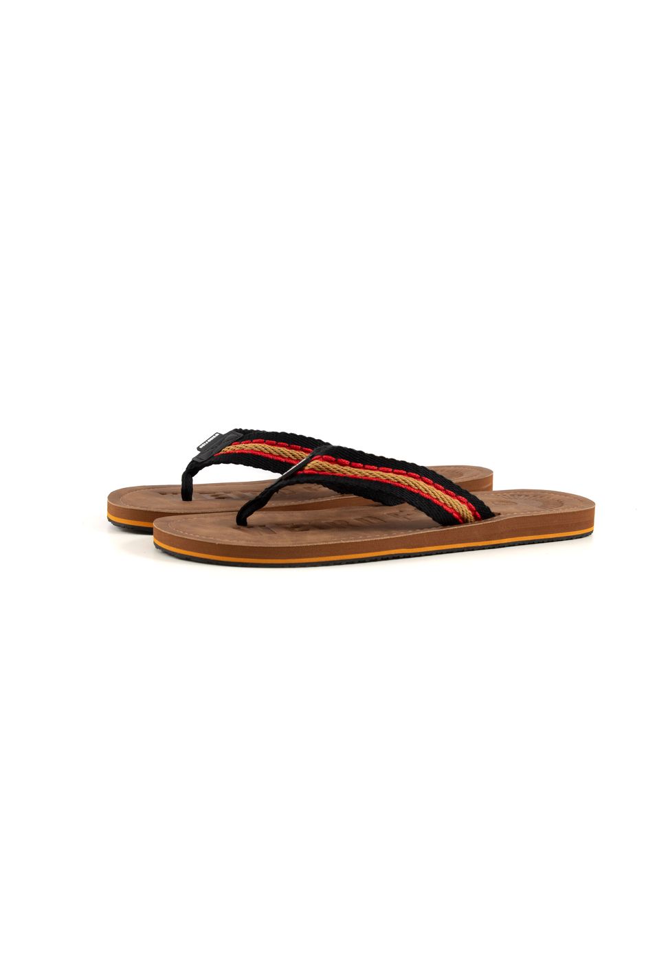 Malham Leather Look Flip Flops Caramel | Weird Fish