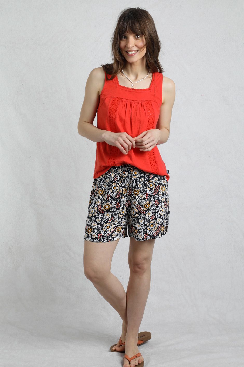 Sundance Eco Viscose Printed Shorts Navy