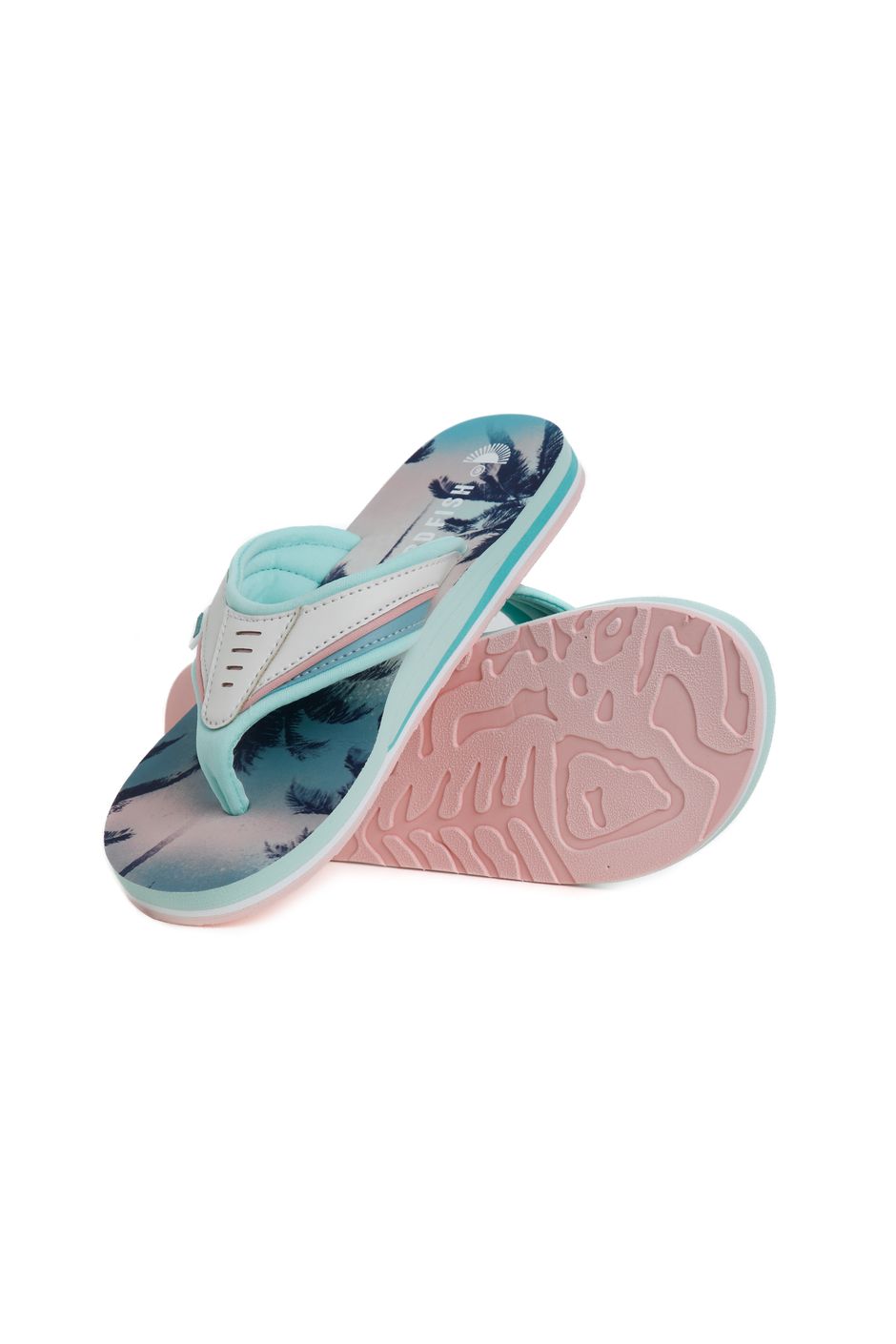 Thurleston Printed Flip Flops Aqua Marine | Weird Fish
