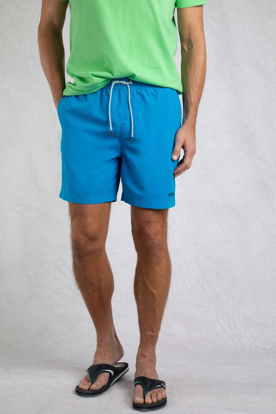 Banning Recycled Polyester Swim Shorts Lagoon Blue