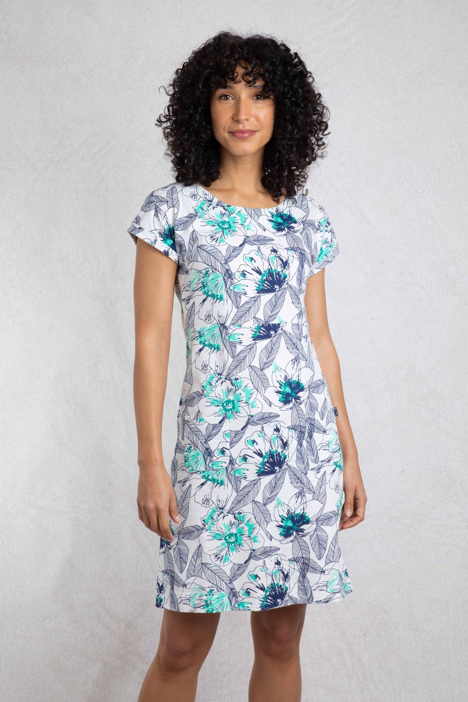 Tallahassee Printed Jersey Dress Cream