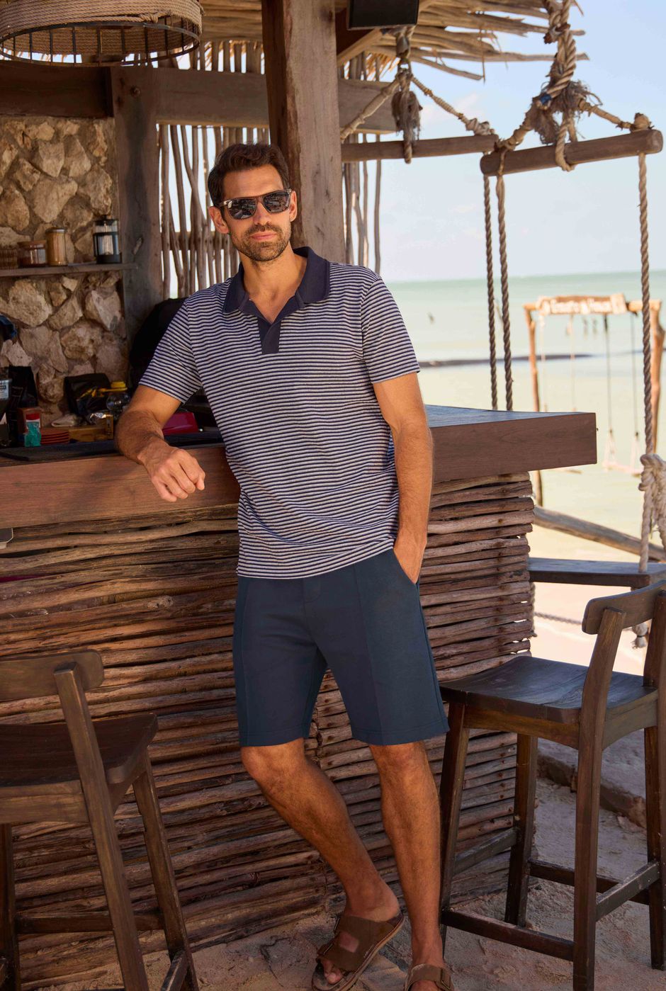 Pasco Pique Jersey Shorts Navy