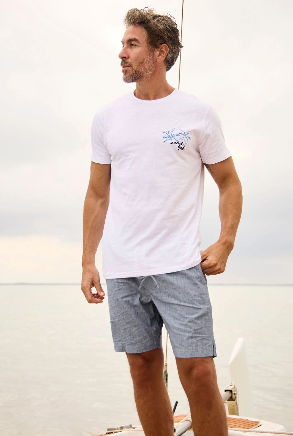 Winchester Relaxed Linen Rich Shorts Denim