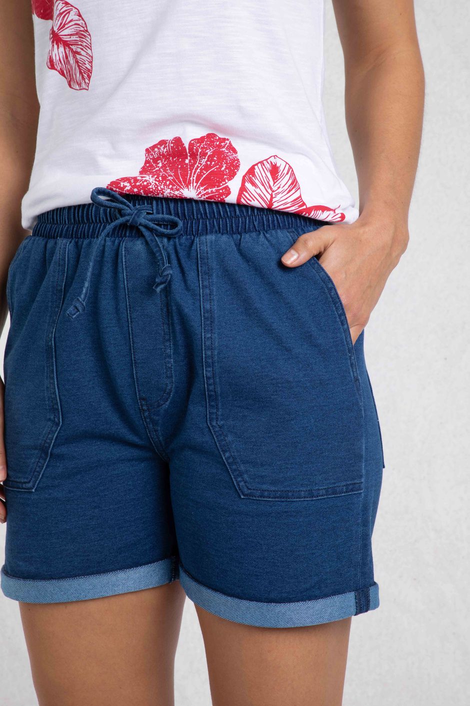 Daya Loopback Jersey Shorts Indigo