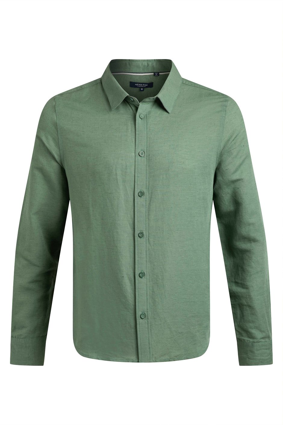 Shaun Linen Rich Long Sleeve Shirt Army Green