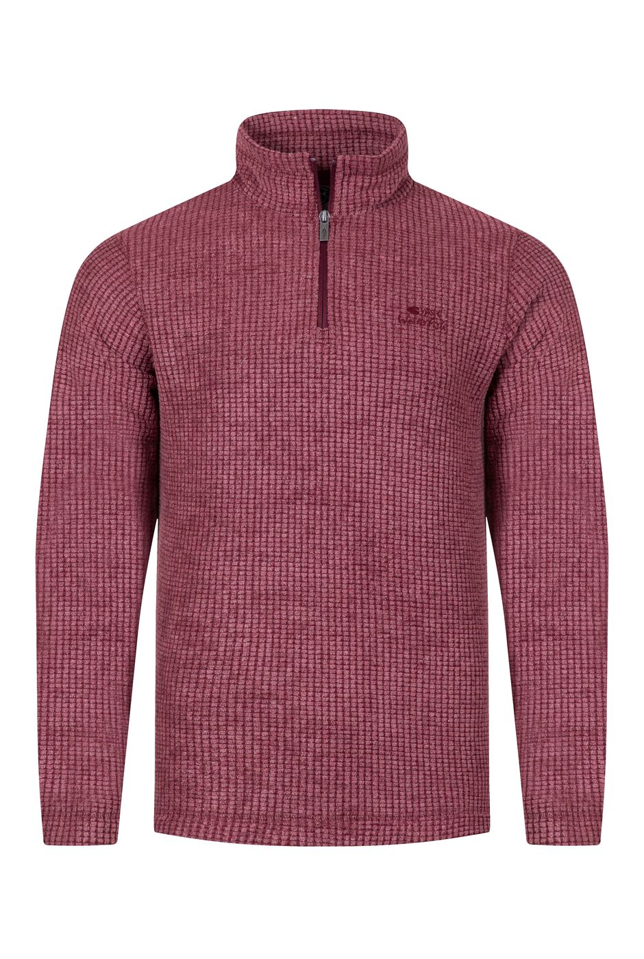 Boston Eco 1/4 Zip Grid Fleece Garnet