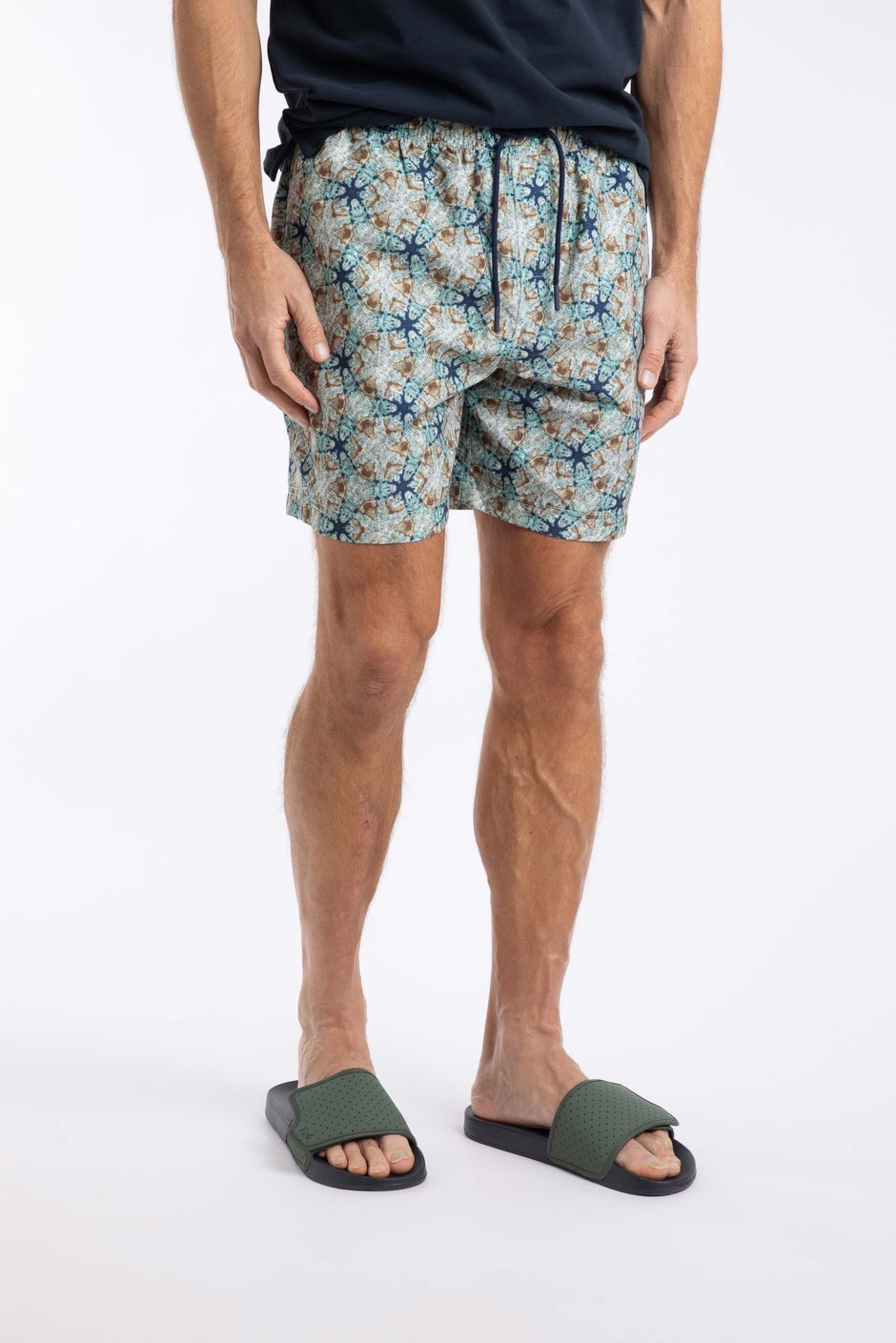 Orcha Printed Swim Shorts Aqua Marine