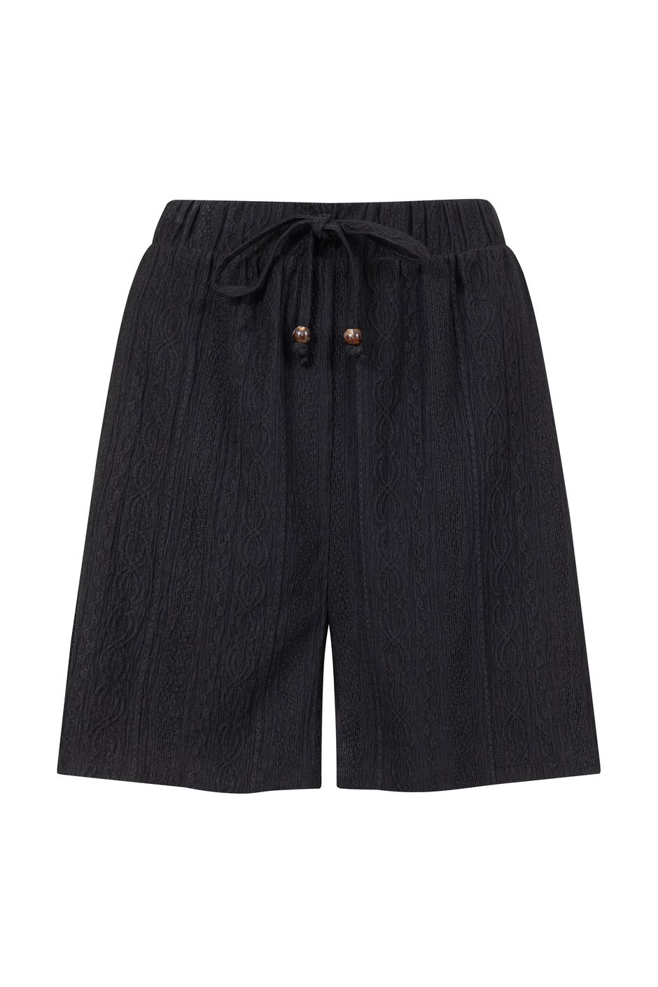 Mima Broderie Beach Shorts Black