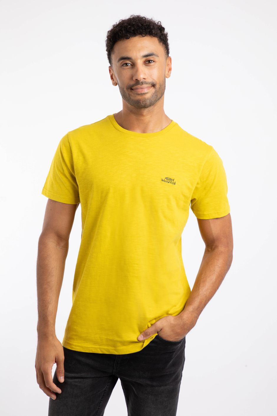 Fished Organic Cotton Branded T-Shirt Antique Moss