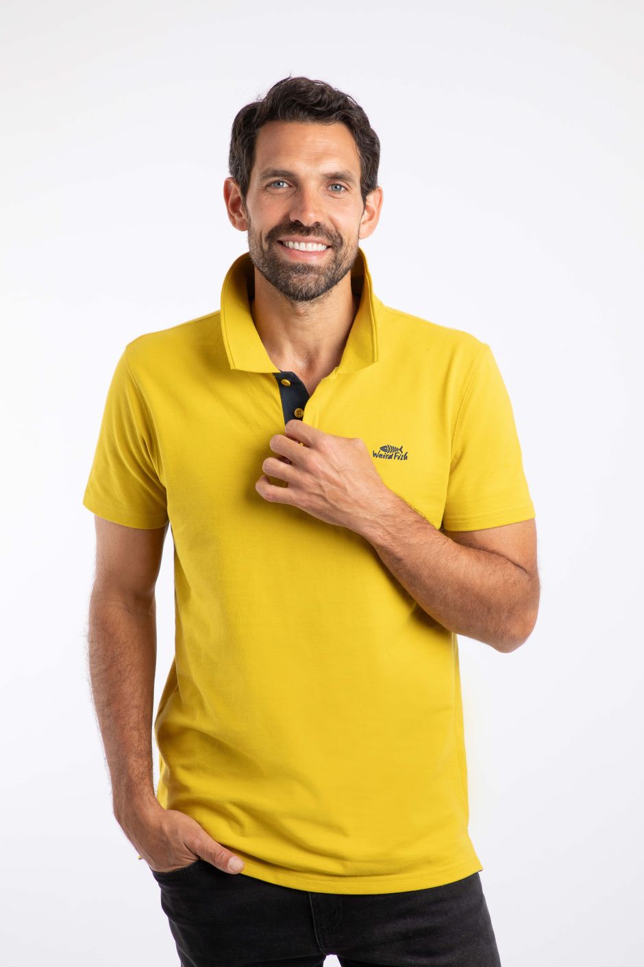 Miles Organic Cotton Pique Polo Antique Moss