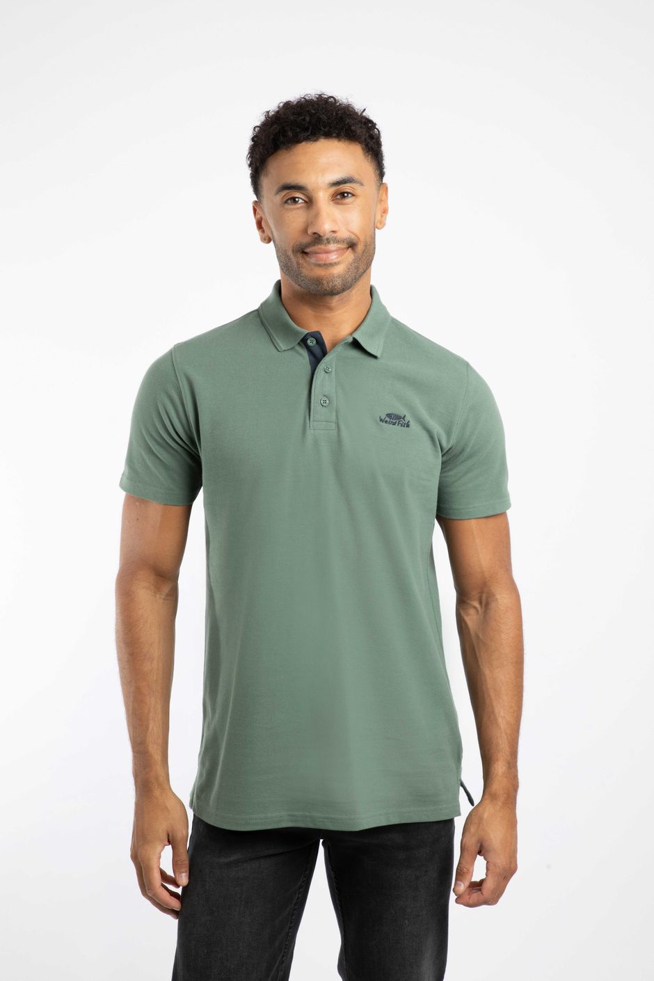 Miles Organic Cotton Pique Polo Army Green