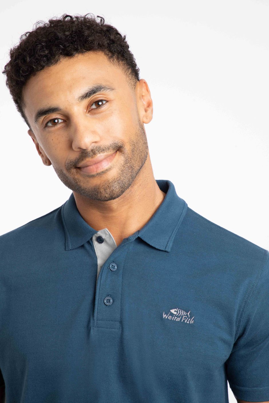 Miles Organic Cotton Pique Polo Federal Blue