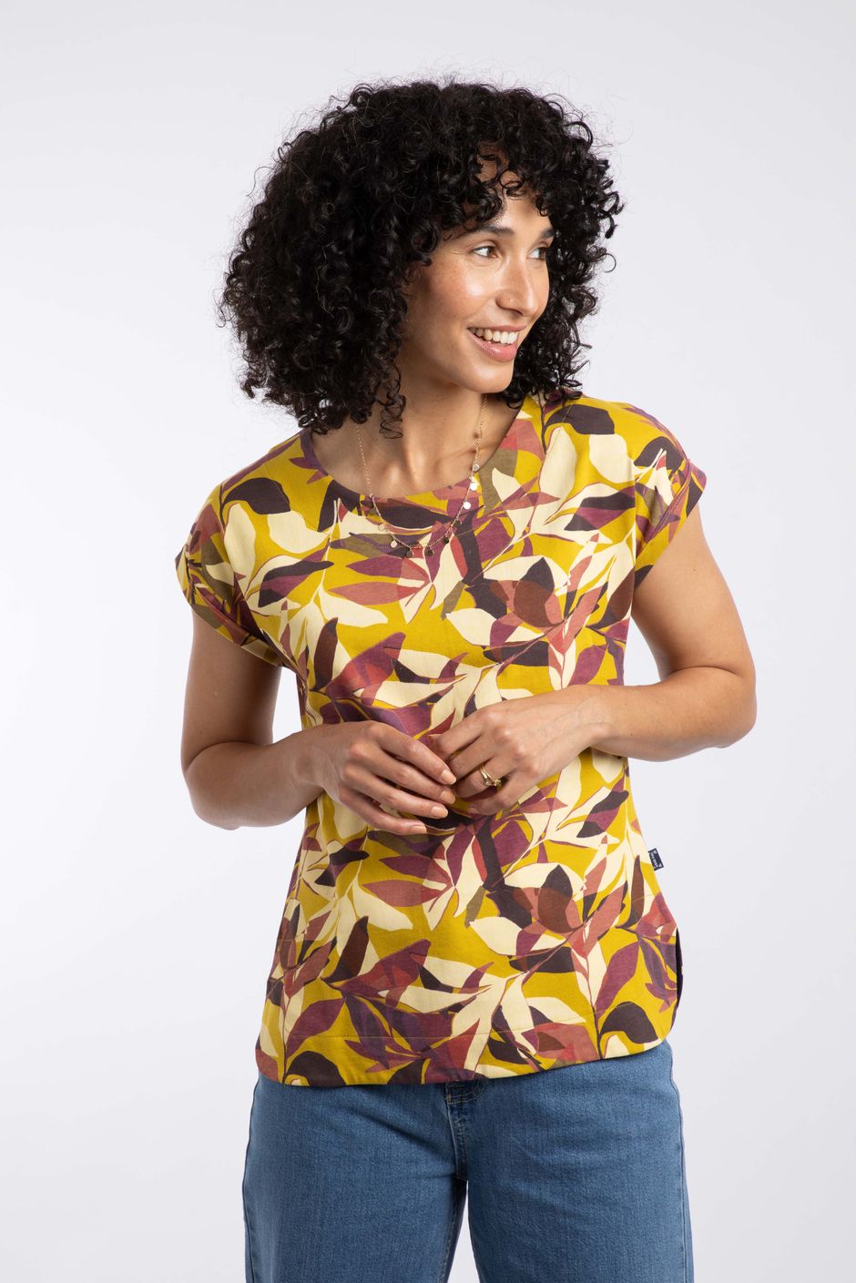Paw Paw Organic Cotton Printed T-Shirt Antique Moss