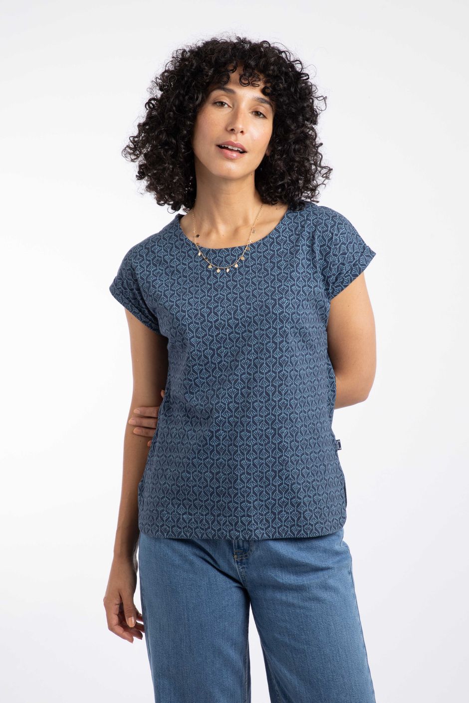 Paw Paw Organic Cotton Printed T-Shirt Powder Blue