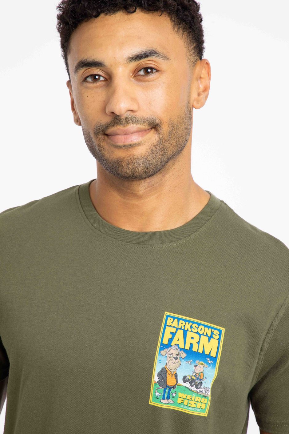 Barkson Farm Back Print Artist T-Shirt Deep Lichen Green
