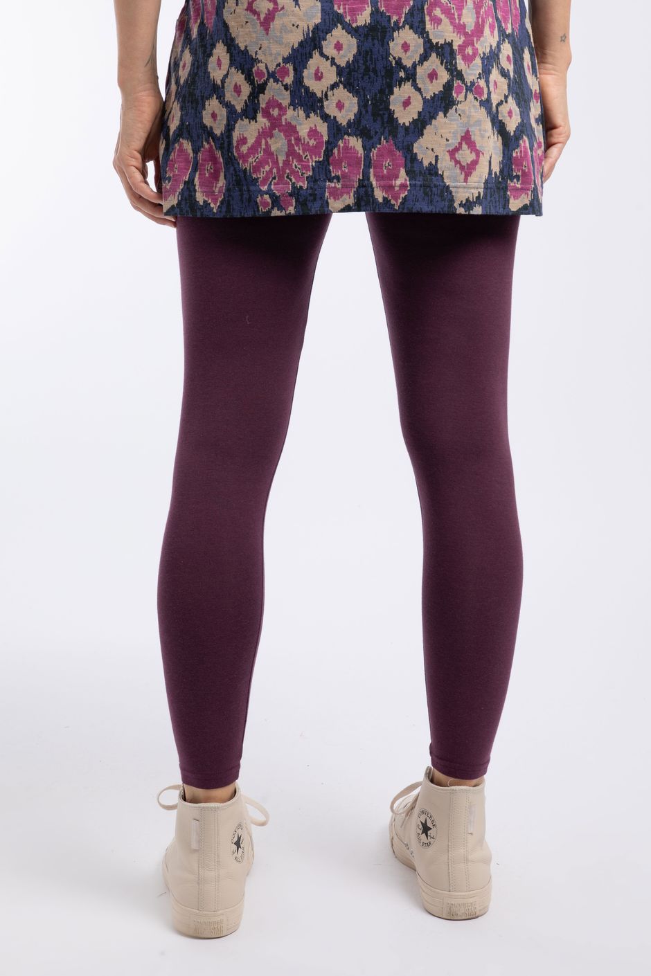 Leggings Fille Lili Gaufrette Couleur Aubergine Avec Nœuds - Taille 2 Ans (18-24 Mois) - TBE