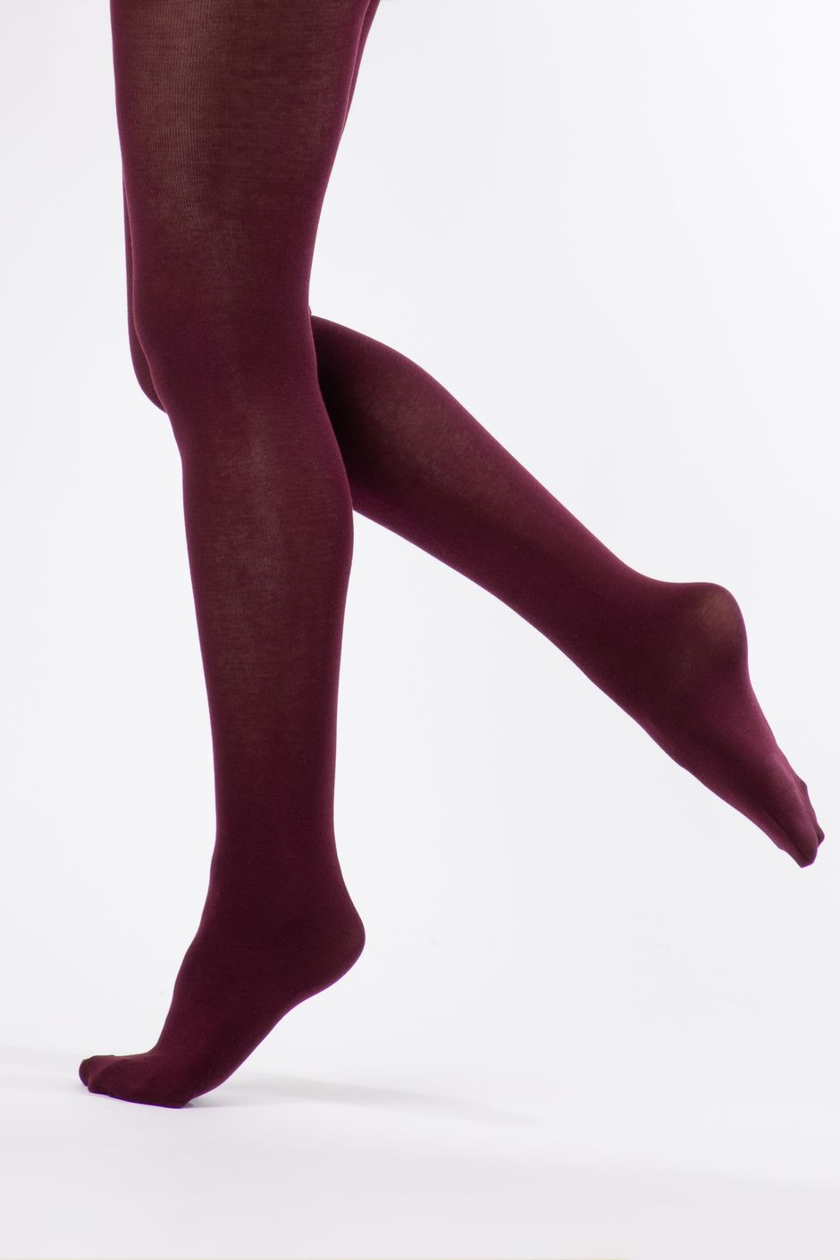 Una Plain Tights Aubergine