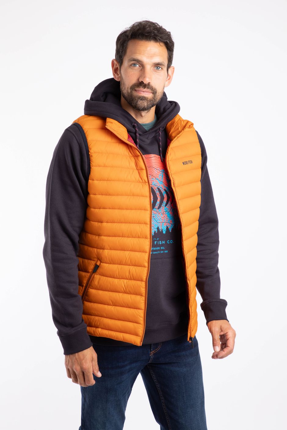 Langtree Lightweight Showerproof Padded Gilet Desert Sunset