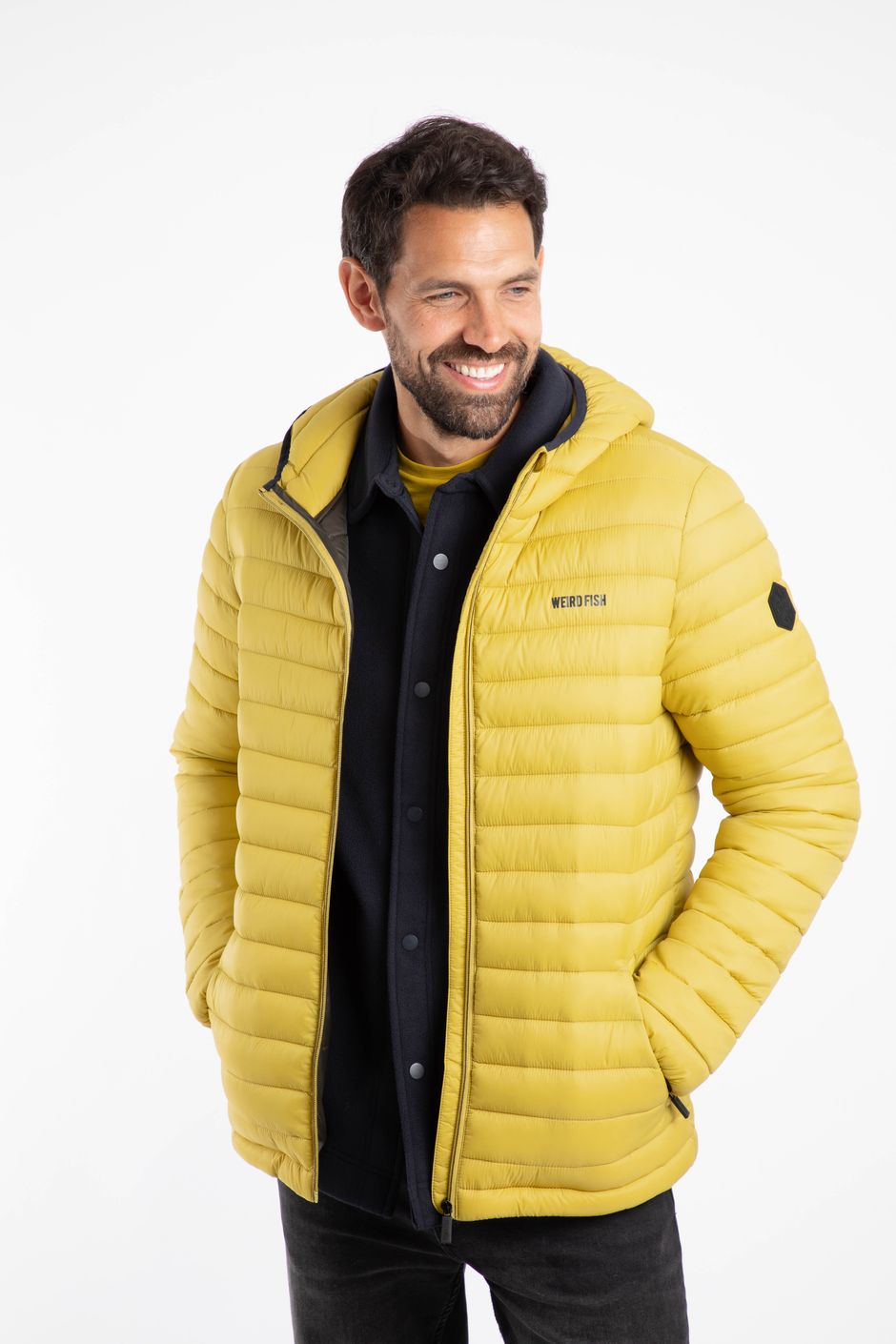 Flete Lightweight Showerproof Padded Hooded Jacket Antique Moss