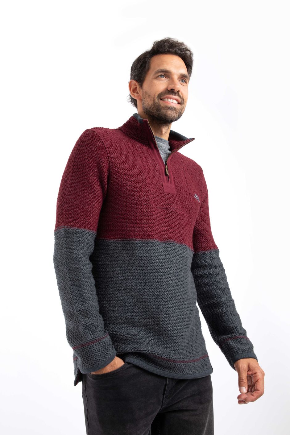 Kielder 1/4 Zip Limited Edition Macaroni Antique Cherry