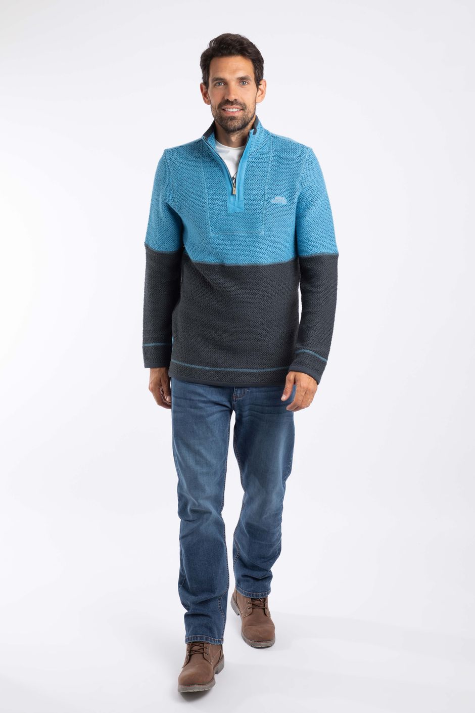 Kielder 1/4 Zip Limited Edition Macaroni Pacific Blue