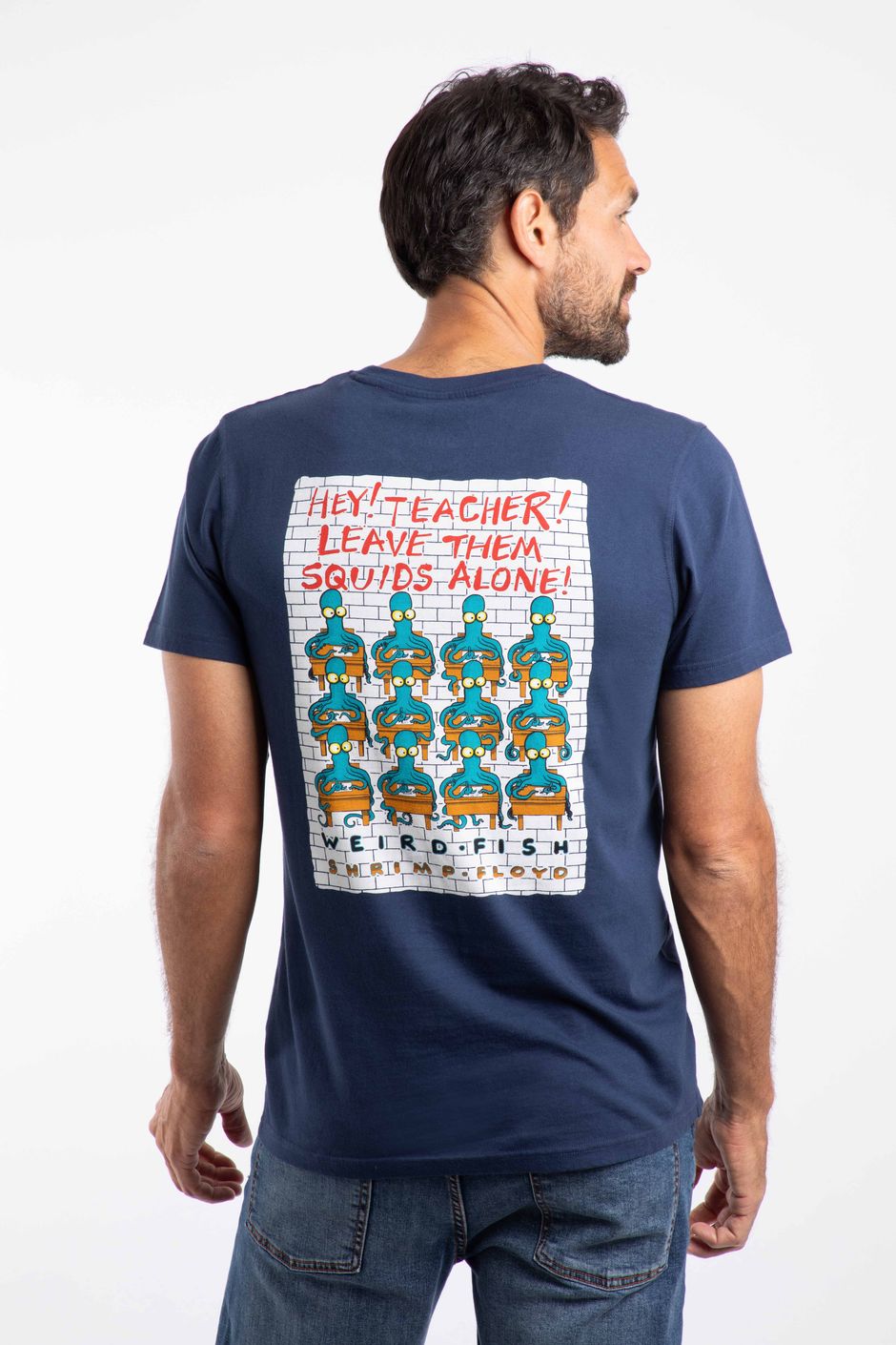 Hey Teacher Artist Tee Dark Blue
