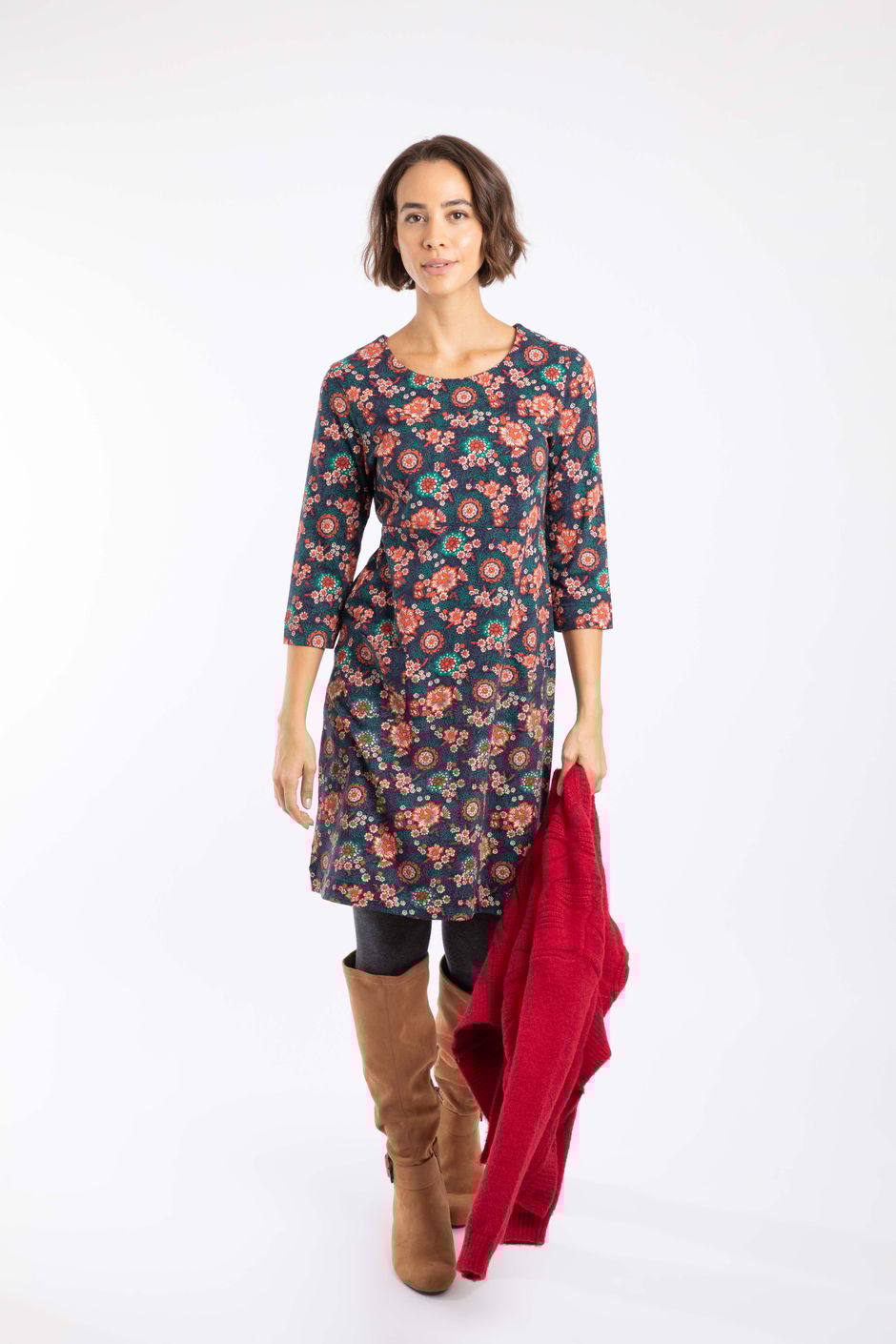 Starshine Organic Cotton Printed Jersey Dress Dark Blue