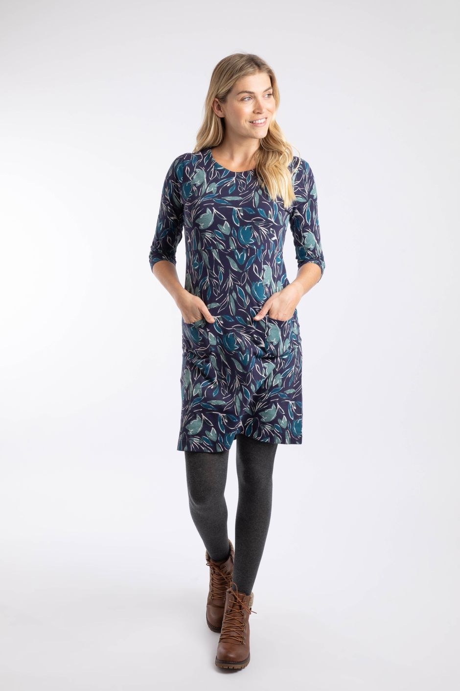 Australian Cotton Blend Print Jersey Dress