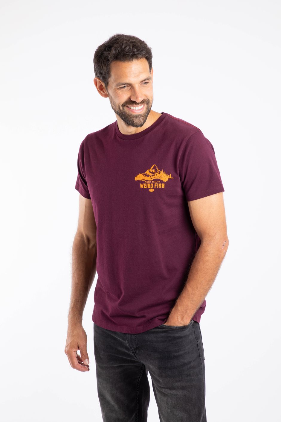 Mountain Valley Hertitage Wash Back Graphic Tee Aubergine