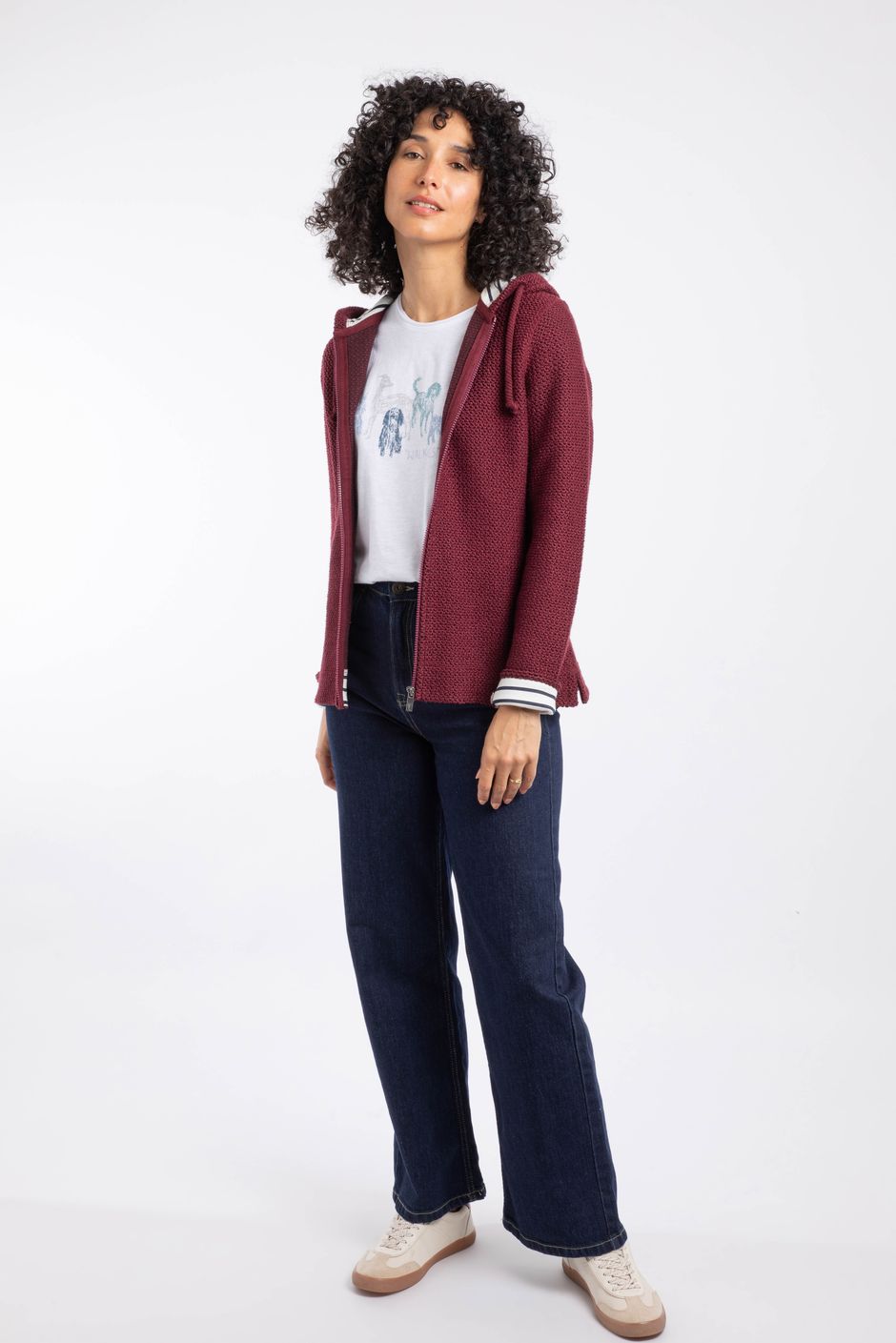 Chicoa Full Zip Hooded Classic Macaroni Antique Cherry