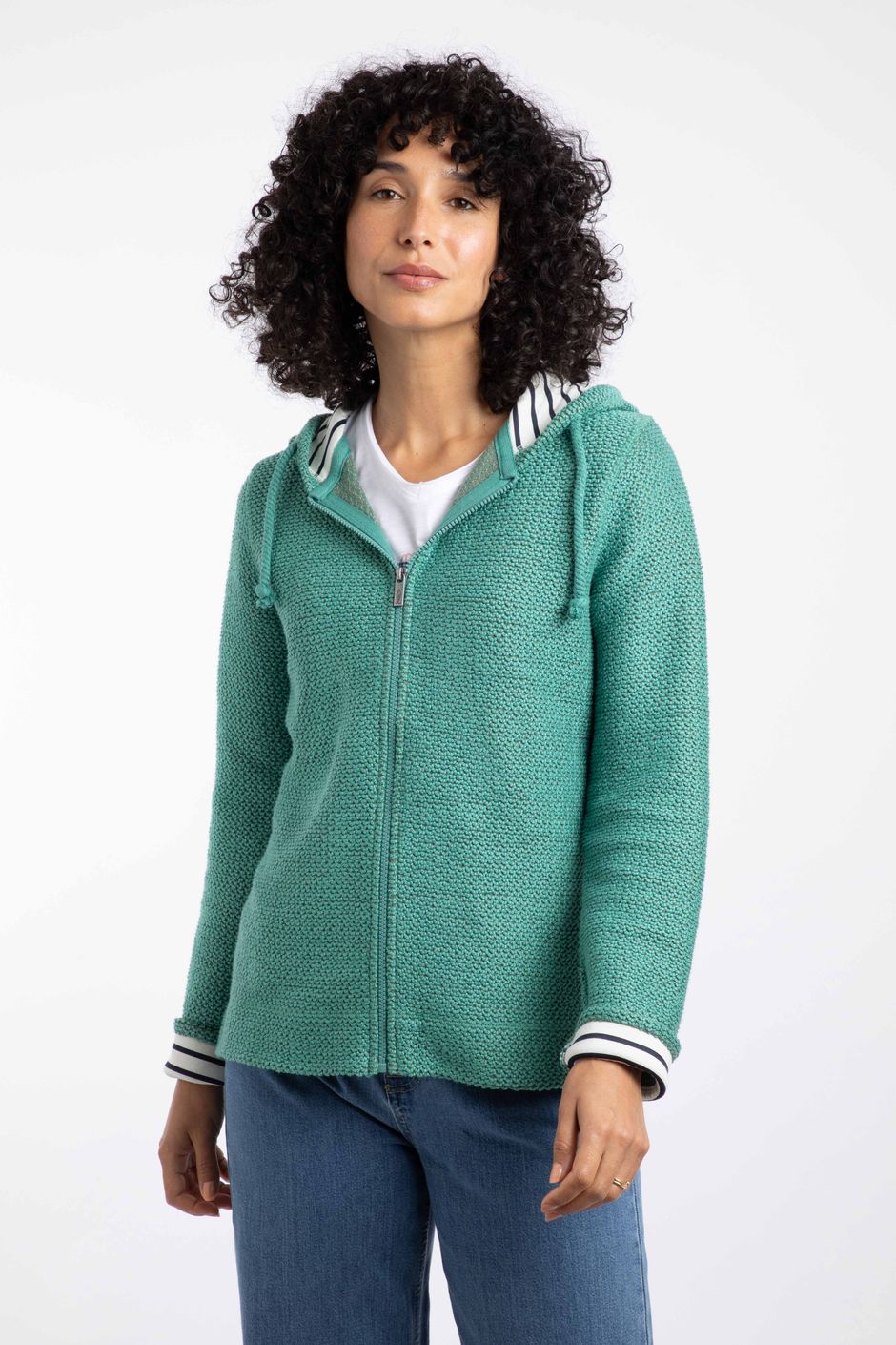 Chicoa Full Zip Hooded Classic Macaroni Dark Jade