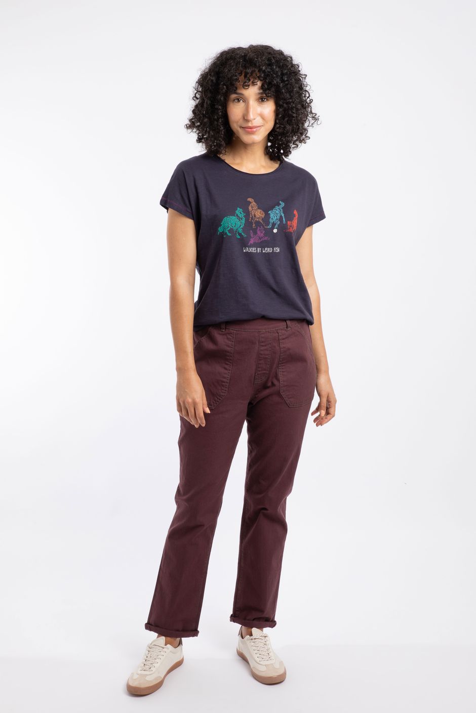 Malorri Cotton Stretch Trouser Mulled Wine