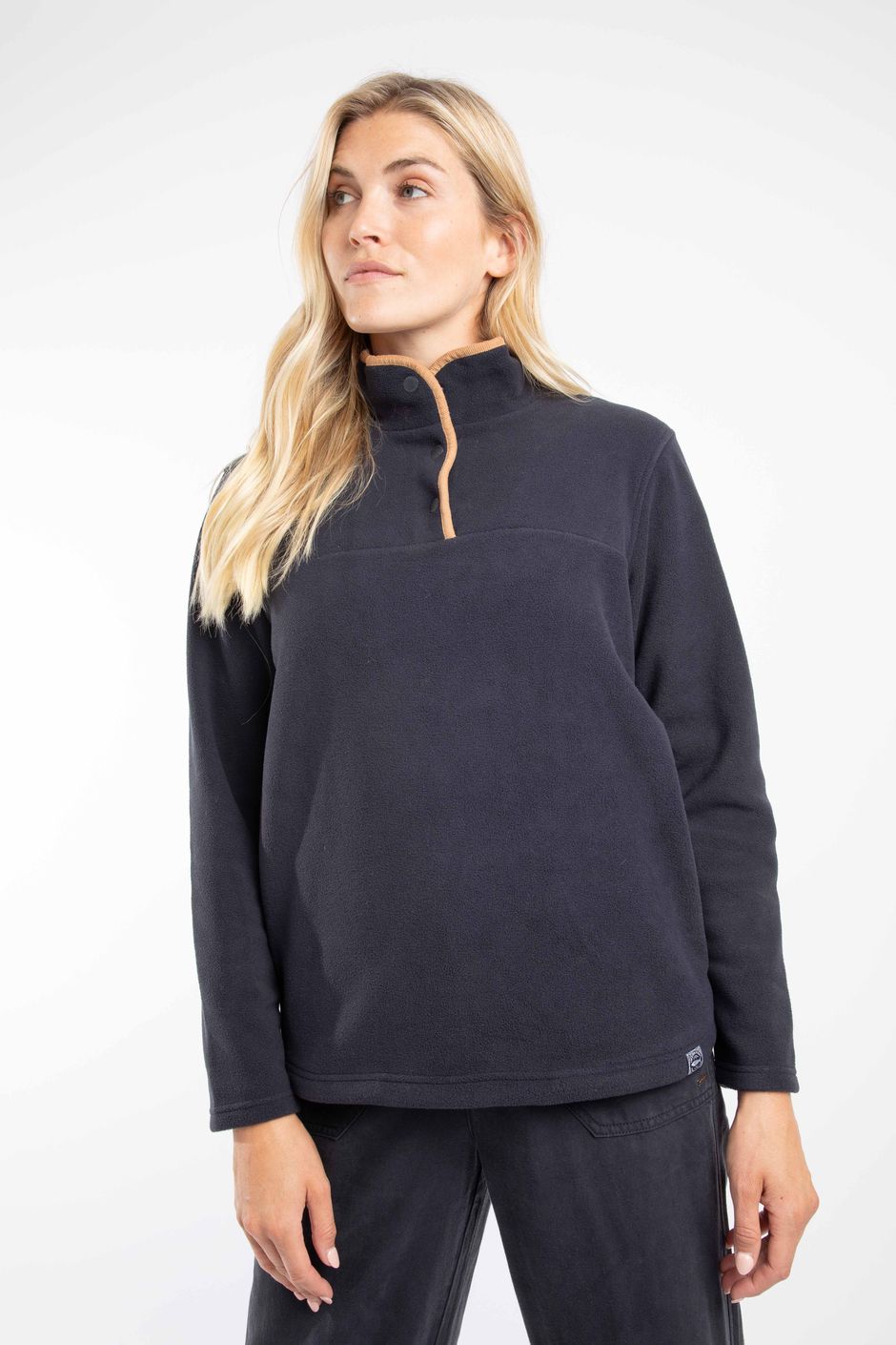 Harriet Funnel Neck Micro Fleece Midnight