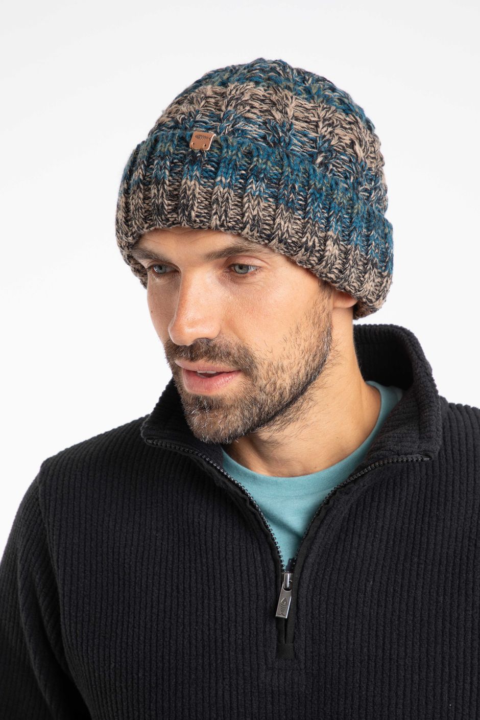 Exmouth Twisted Beanie Hat Winter Green