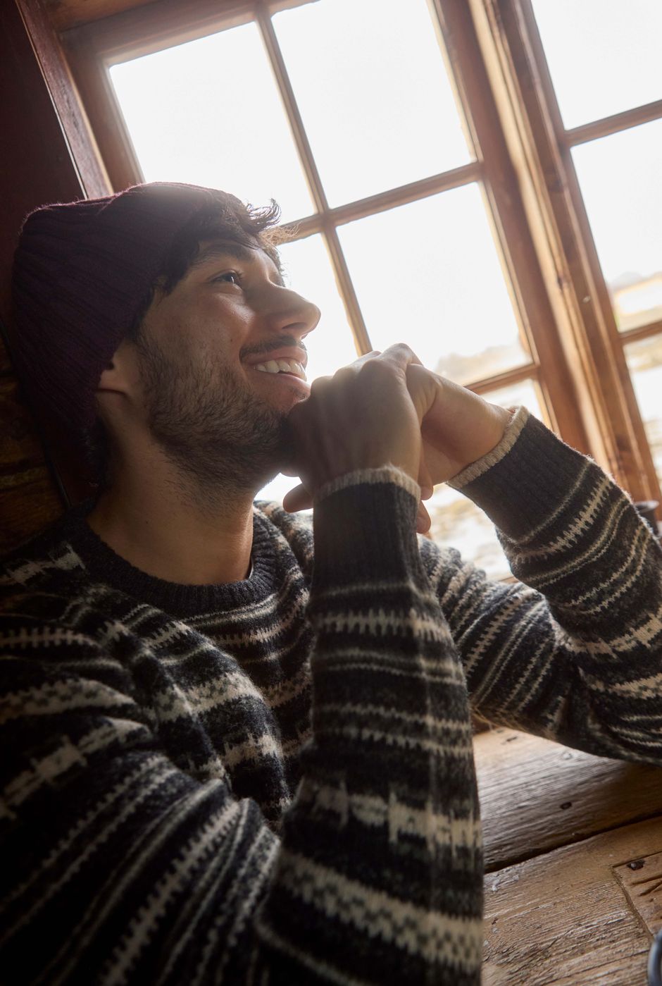 Fastolf Fair Isle Crew Neck Jumper Black