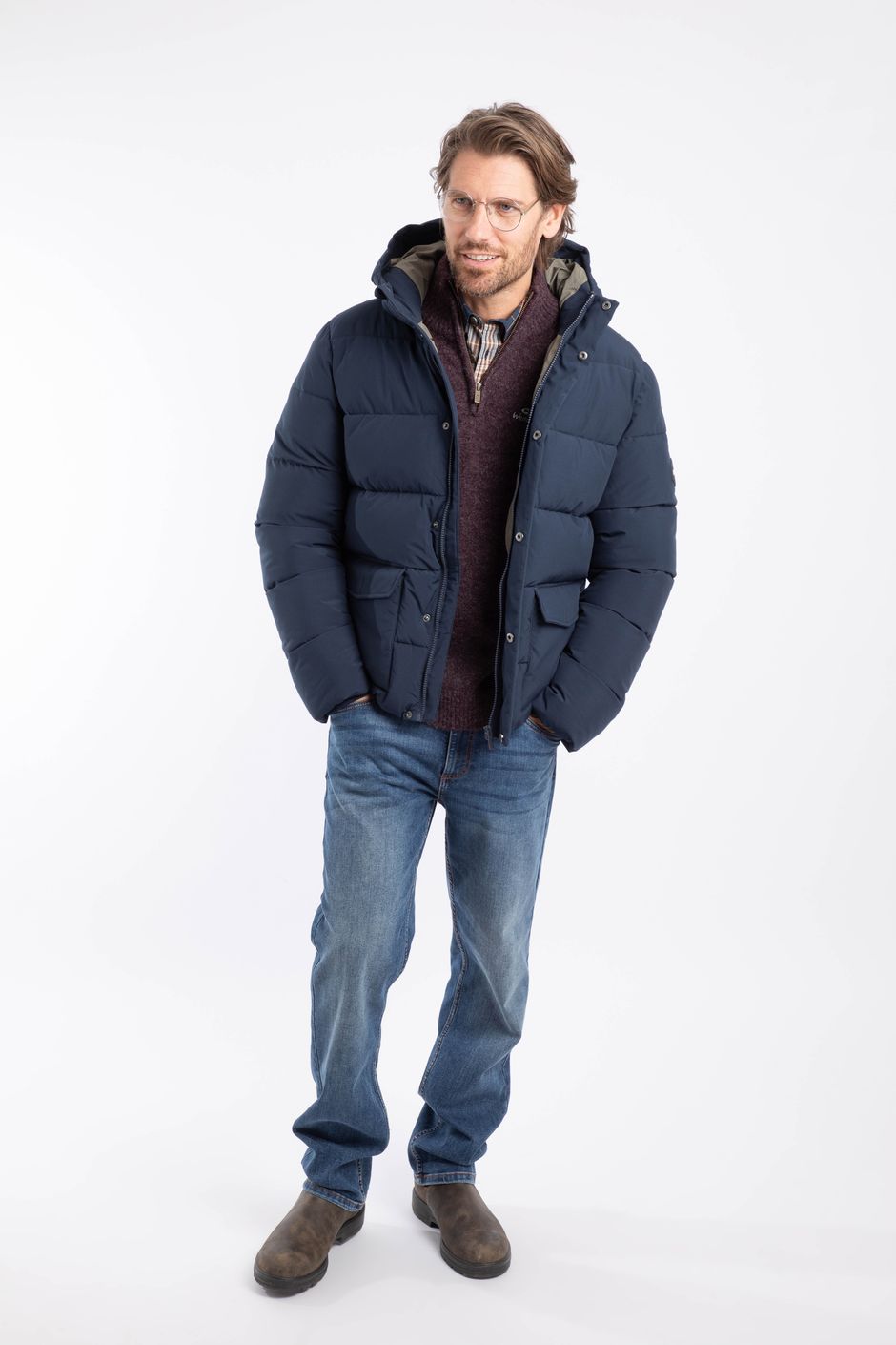 Calderwood Heavy Weight Padded Jacket  Midnight
