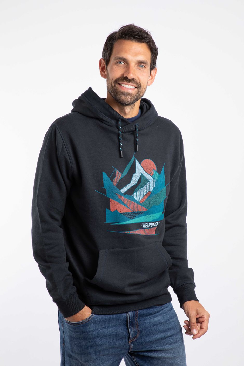 Bryant Graphic Pop Over Hoodie Black