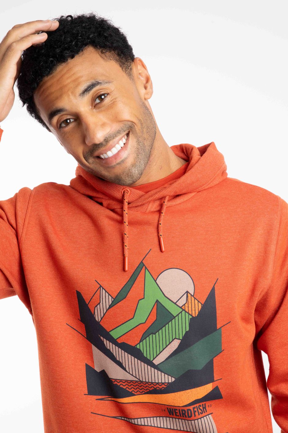 Bryant  Graphic Pop Over Hoody Rust Leaves