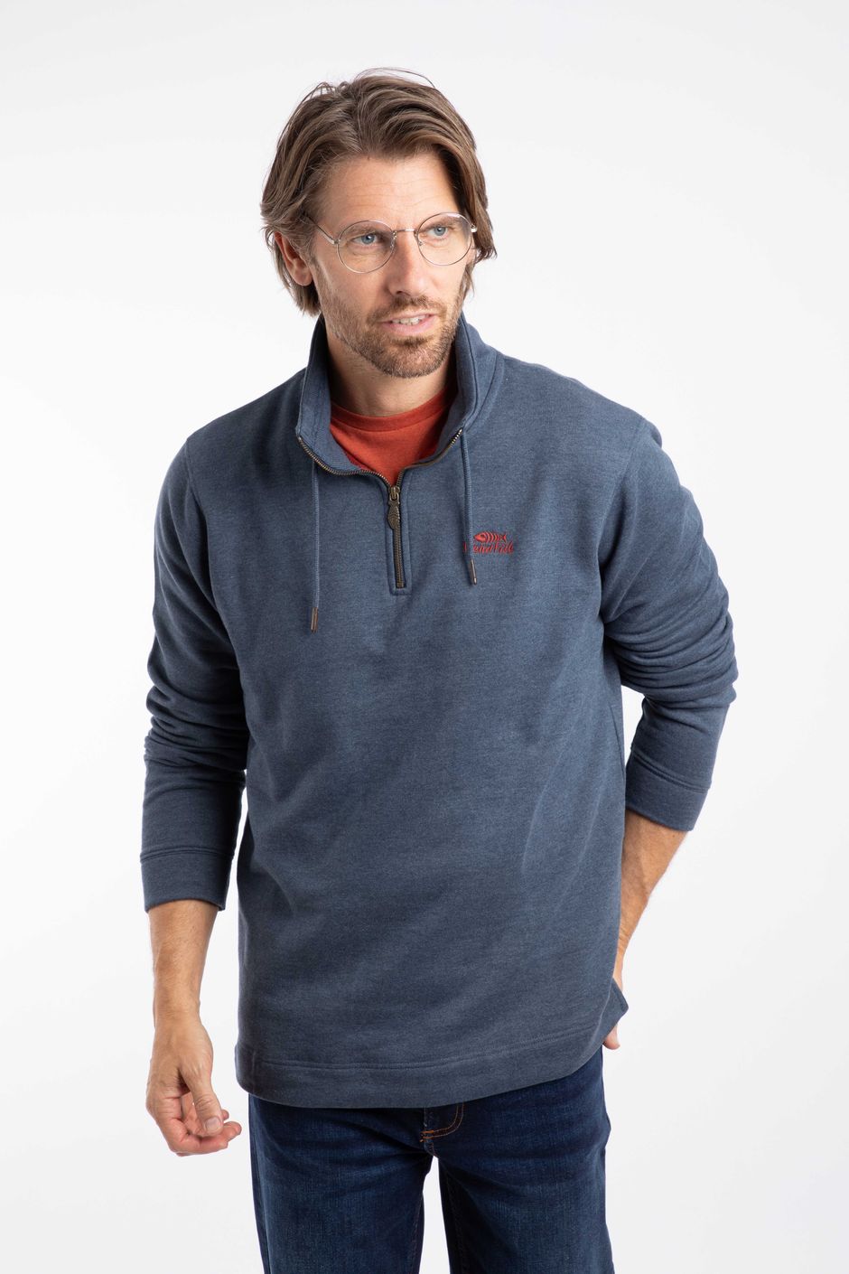 Brampton 1/4 Zip Sweatshirt Navy