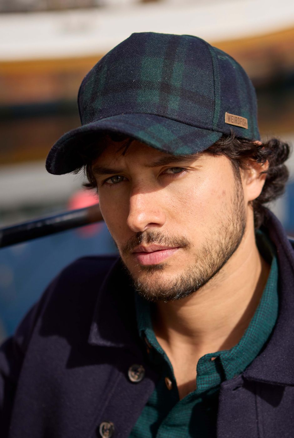 Falkirk Flannel Check Cap Cedar Green