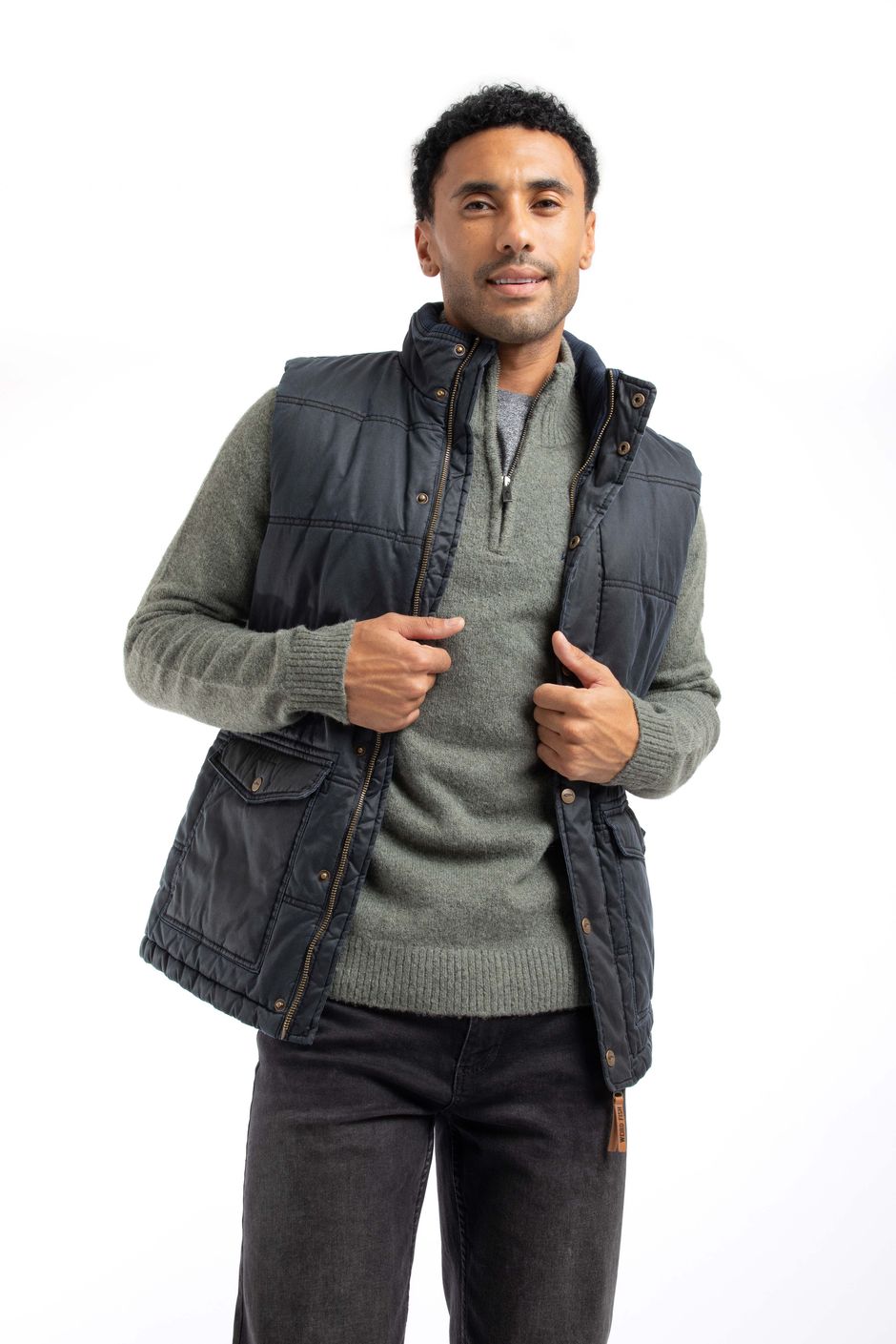Dover Wadded Gilet Navy
