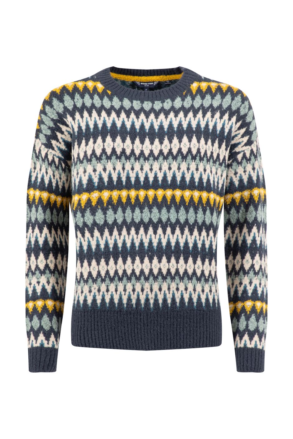 Ella Fair Isle Crew Neck Jumper Midnight