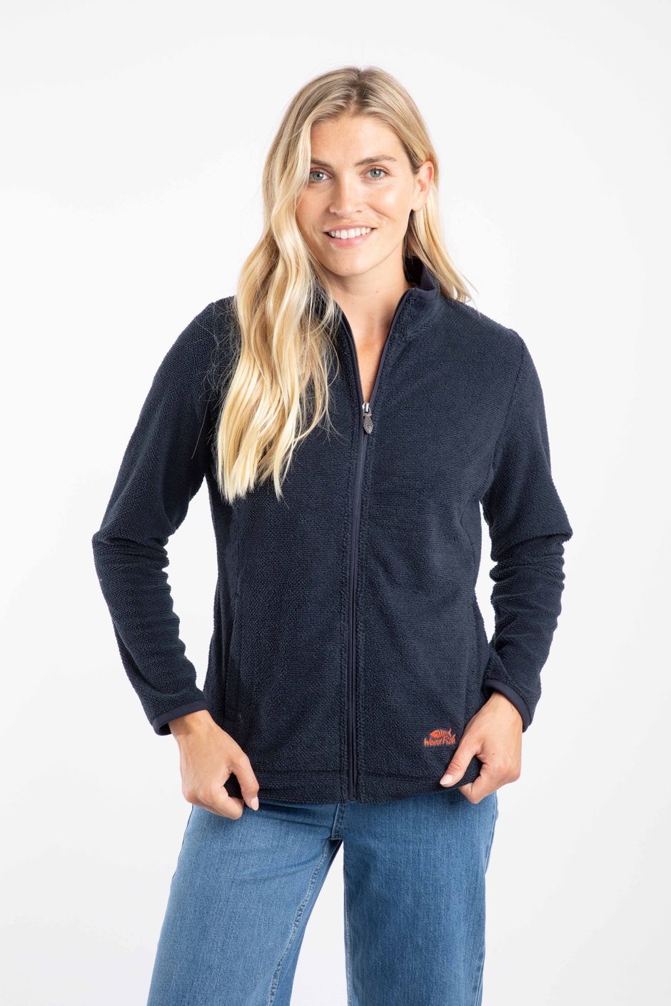 Cheryl Textured Full Zip Fleece Midnight