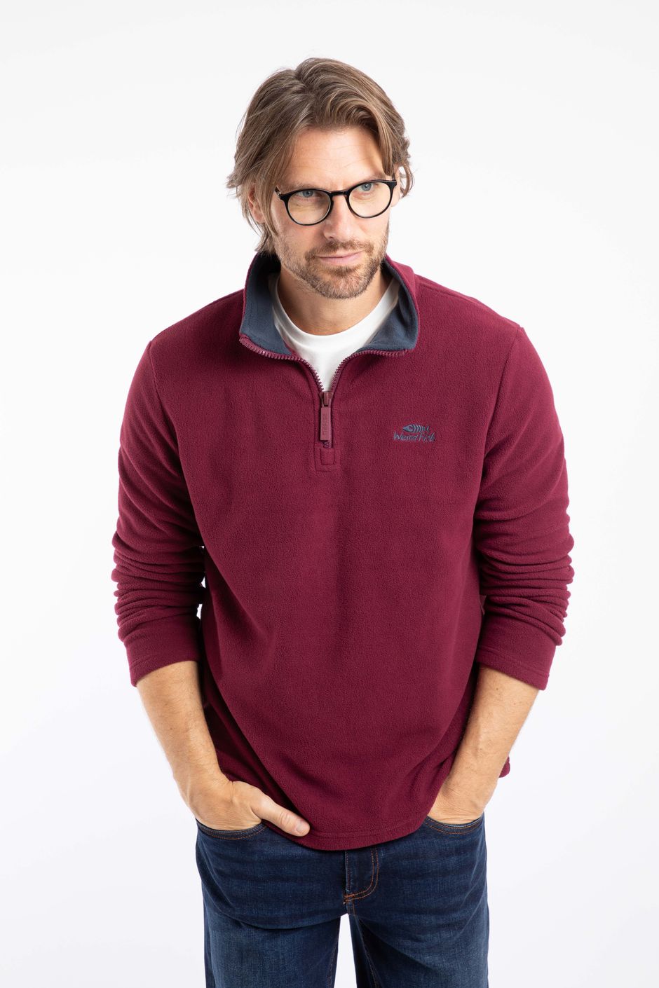 Gene 1/4 Zip Microfleece Antique Cherry