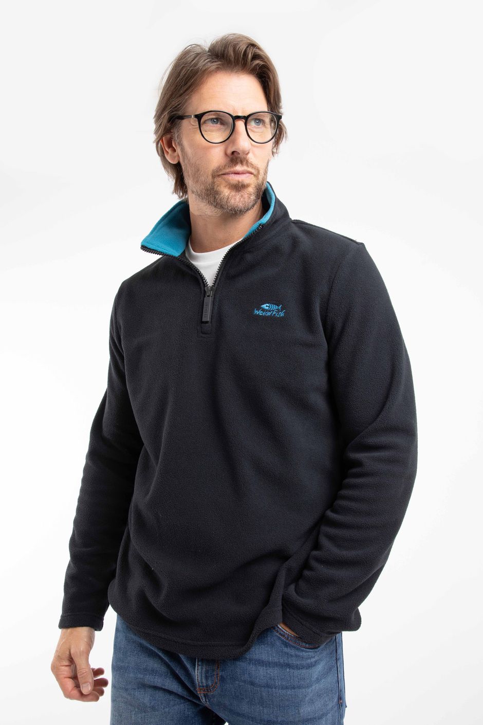 Gene 1/4 Zip Microfleece Black