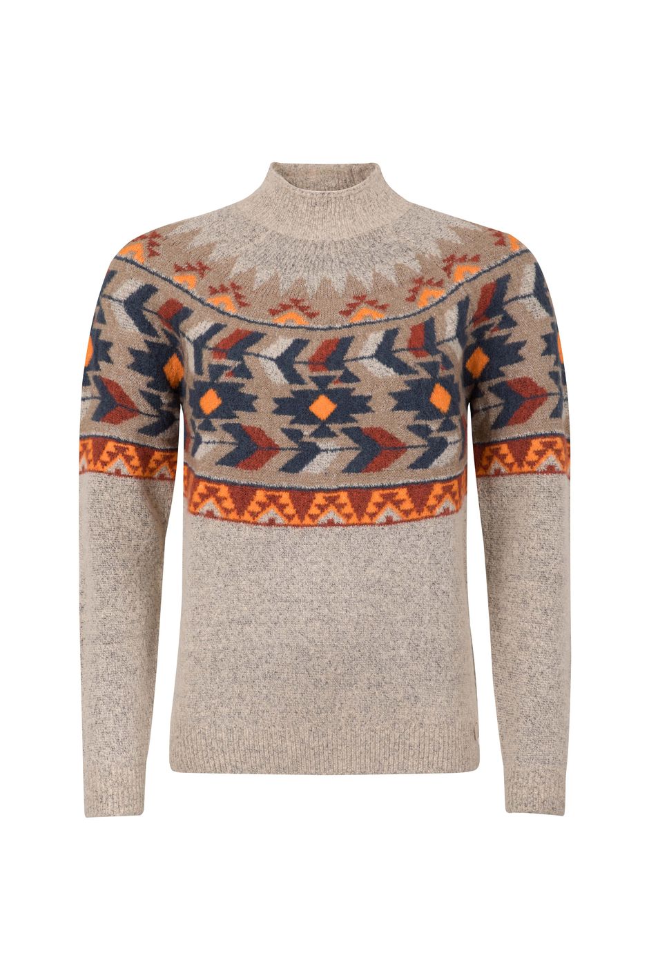Arelia Ikat Knitted Jumper Chalk