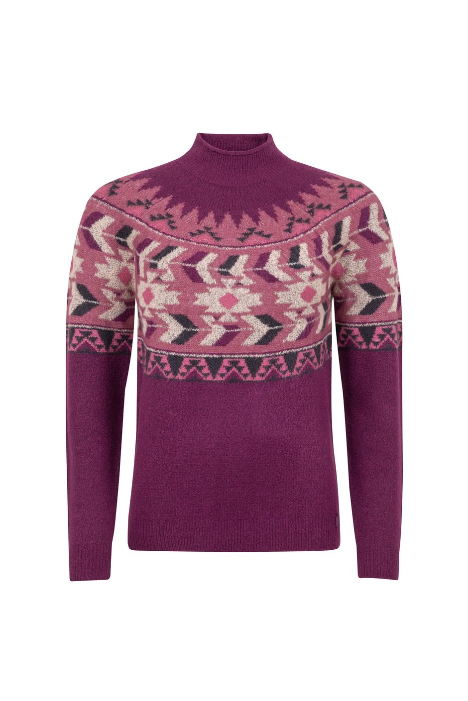 Arelia Ikat Knitted Jumper Crushed Berry