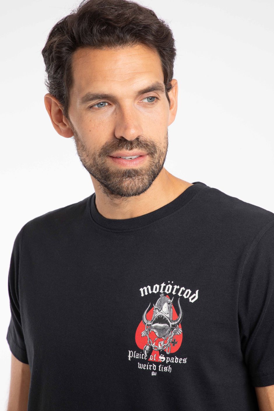 Motorcod Back Print Artist T-Shirt Black