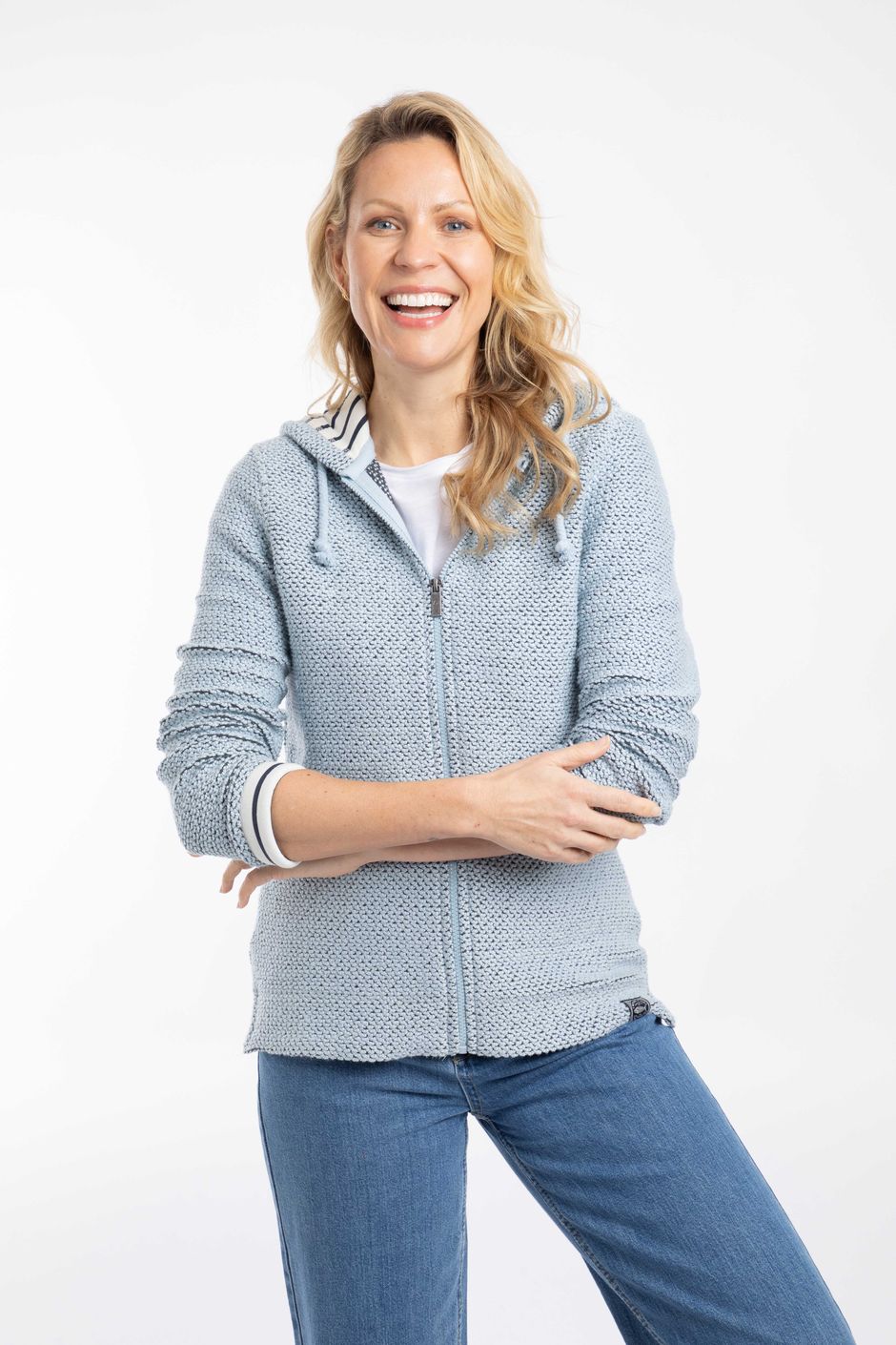 Chicoa Full Zip Macaroni Hoodie Powder Blue